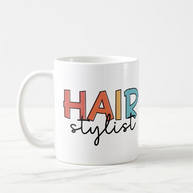 Taza De Café Regalo de Hair Stylist Retro Hairdresser (Izquierda)
