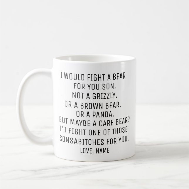 Taza De Café Regalo de hijo, regalo Personalizado de hijo graci (Izquierda)