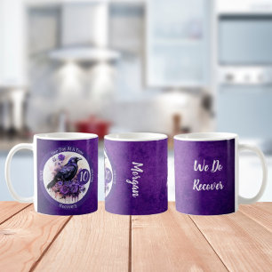Taza De Café Regalo de hitos de recuperación de Raven personali