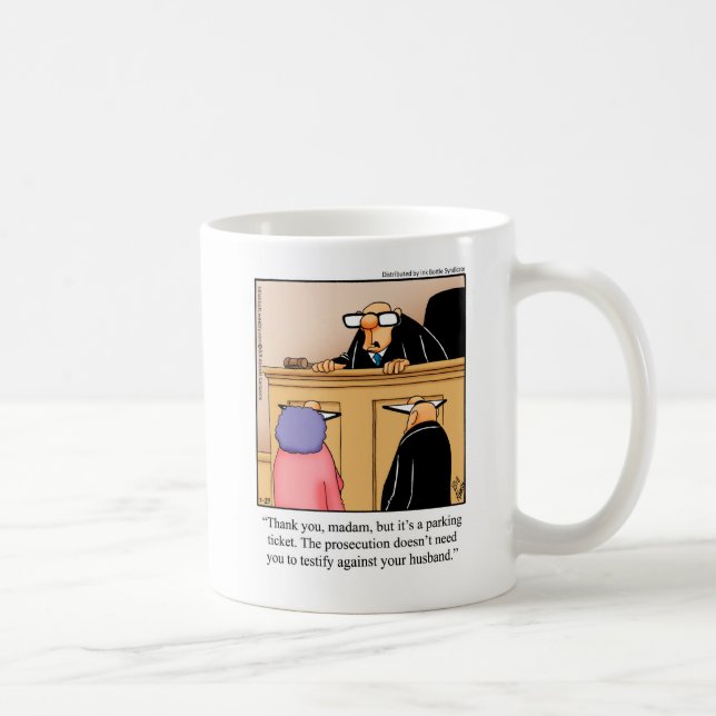 Taza De Café Regalo de Humor Mug del Sistema Judicial (Derecha)