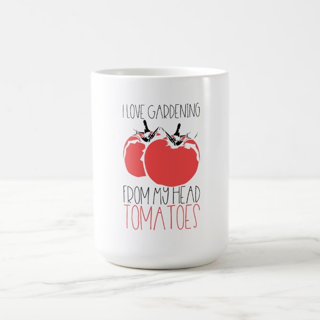 Taza De Café Regalo de jardinería de tomates (Centro)