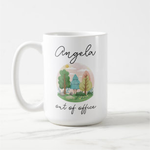Taza De Café Regalo de jubilación de bosque fuera de la oficina