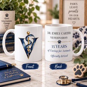 Taza De Café Regalo de Jubilación para Veterinario de Marina El