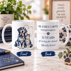 Taza De Café Regalo de jubilación para veterinario de perros y