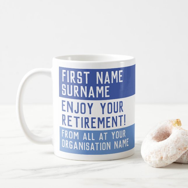 Taza De Café Regalo de jubilación personalizado (Con donut)