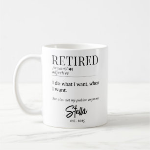 Taza De Café Regalo de jubilación personalizado - Definición re