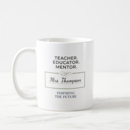 Taza De Café Regalo de jubilación personalizado para maestro. E