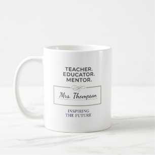 Taza De Café Regalo de jubilación personalizado para maestro. E