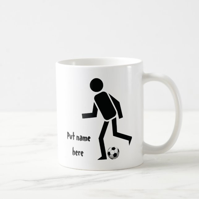 Taza De Café Regalo de jugador de fútbol y personalizado de bol (Derecha)