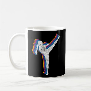 Taza De Café Regalo de Kickboxing Chica Vintage Kickboxer