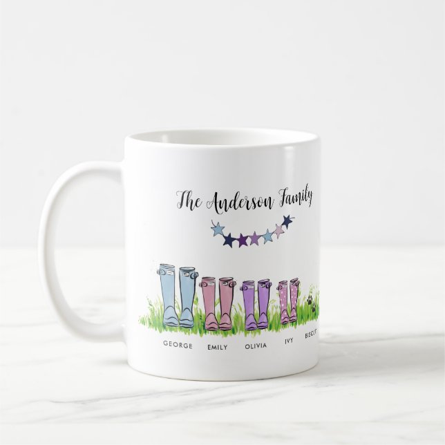 Taza De Café Regalo de la bota de lluvia personalizado elegante (Izquierda)