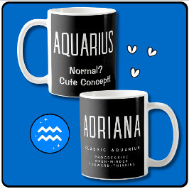 Taza De Café Regalo de la estrella Aquarius Sign Zodiac