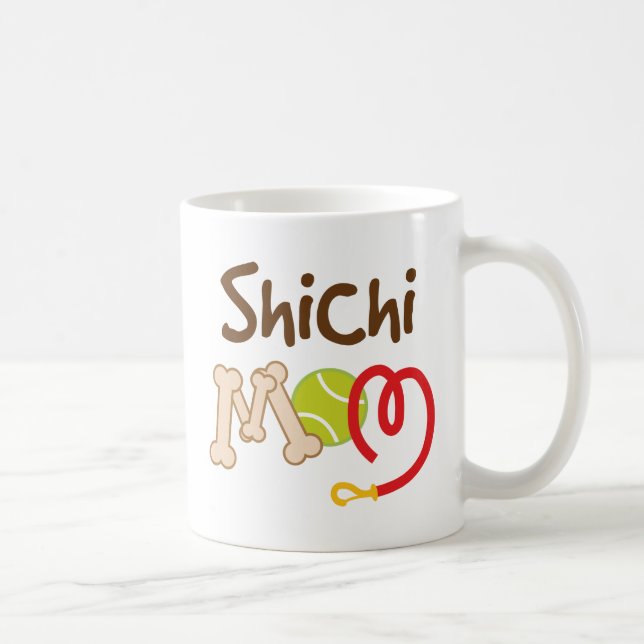 Taza De Café Regalo de la mamá de la raza del perro de Shichi (Derecha)
