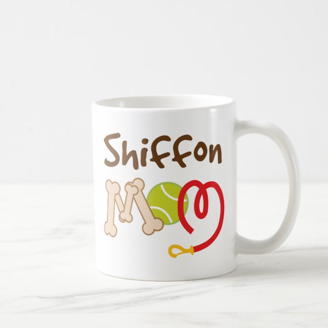Taza De Café Regalo de la mamá de la raza del perro de Shiffon (Derecha)