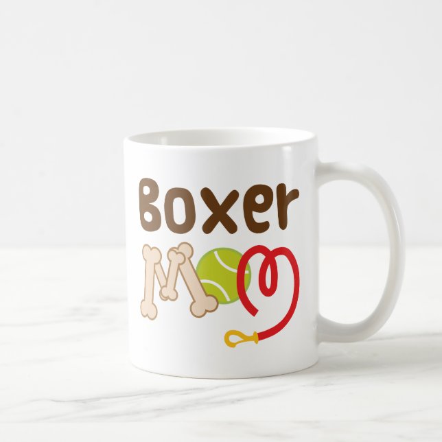 Taza De Café Regalo de la mamá del boxeador (raza del perro) (Derecha)