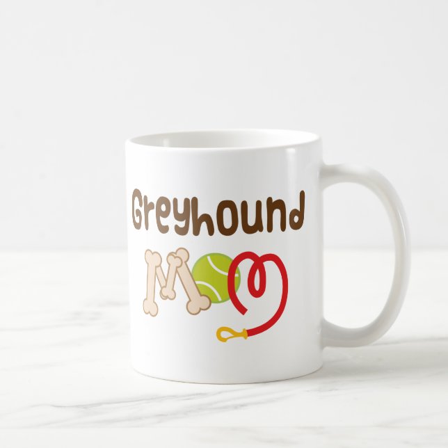 Taza De Café Regalo de la mamá del galgo (raza del perro) (Derecha)