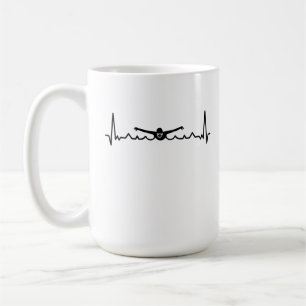 Taza De Café Regalo de latidos para nadadores