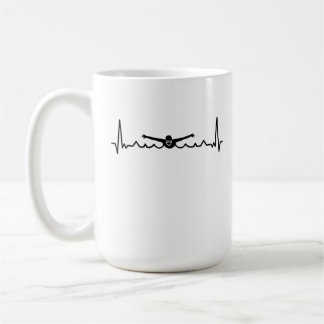 Taza De Café Regalo de latidos para nadadores