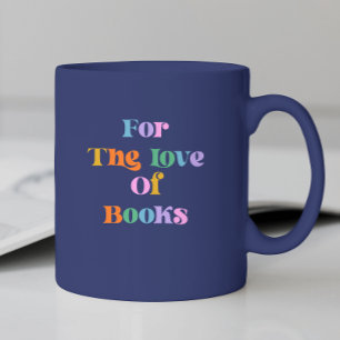 Taza De Café Regalo de lectura de libros de color azul fuente m