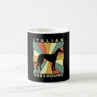 Taza De Café regalo de los 70 de perro grisáceo italiano