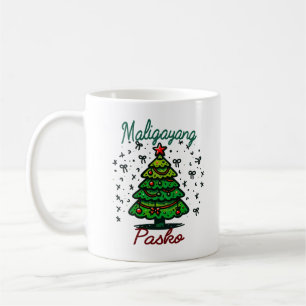 Taza De Café Regalo de los Navidades filipinos de Maligayang Pa