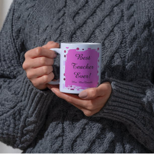 Taza De Café Regalo de lunares rosados mejor maestro de todos l