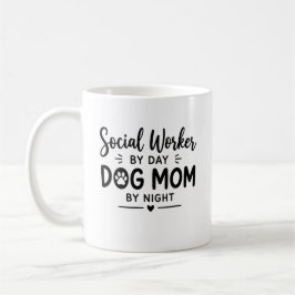Taza De Café Regalo de mamá perra trabajadora social