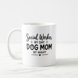 Taza De Café Regalo de mamá perra trabajadora social