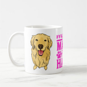 Taza De Café Regalo de Mamá Perro Cachorro Golden Retriever