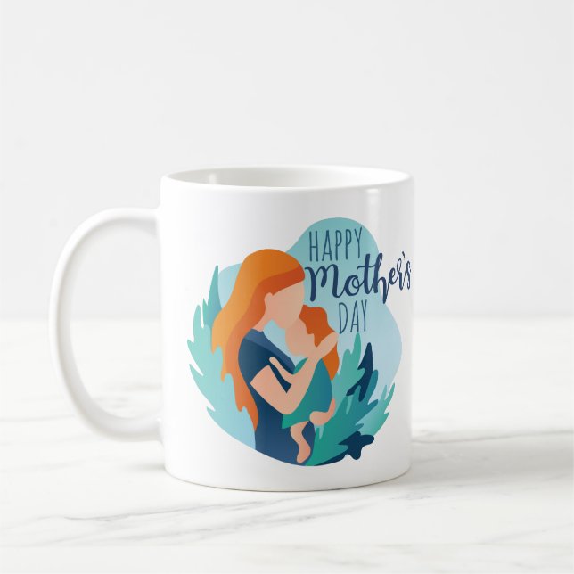 Taza De Café Regalo de mamá y hija de Día de la Madre moderno (Izquierda)