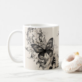 Taza De Café Regalo de mariposas femeninas personalizadas