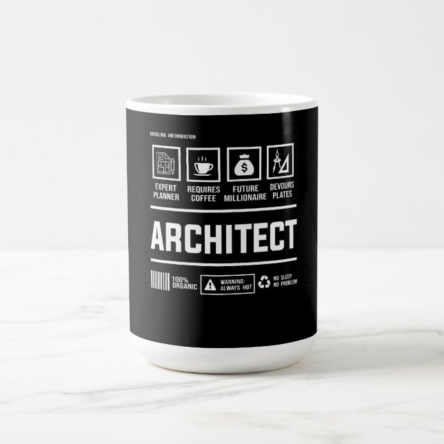 Taza De Café Regalo de mástiles de arquitectura de información  (Centro)