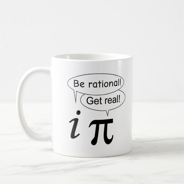 Taza De Café Regalo de Math Teacher: i vs Pi (Izquierda)