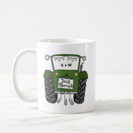 Taza De Café Regalo de matrimonio de campo de Green Tractor per
