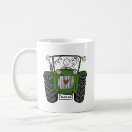 Taza De Café Regalo de matrimonio de campo de Green Tractor per