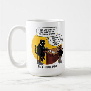 Taza De Café Regalo de meme para evento de networking de humor