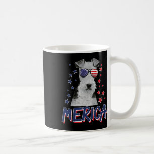 Taza De Café Regalo De Merica Wire Fox Terrier Dog 4 De Julio E