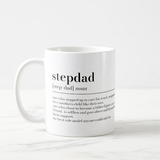 Taza De Café Regalo de mug de definición de Stepdad (Izquierda)