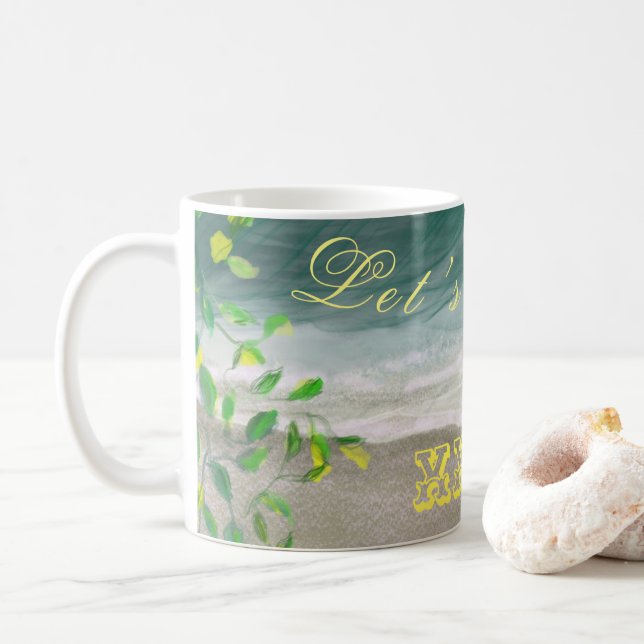 Taza De Café Regalo de mug Fiesta de Ocean Beach (Con donut)
