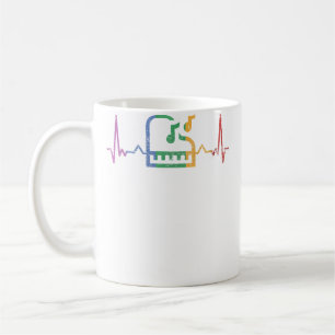 Taza De Café Regalo de mujer para pianistas Latido de piano