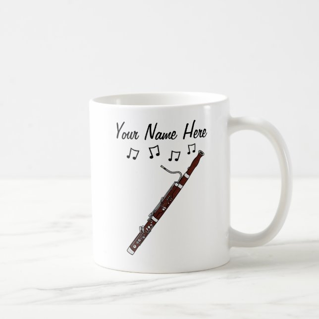 Taza De Café Regalo de músico bassonista del Personalizado de B (Derecha)