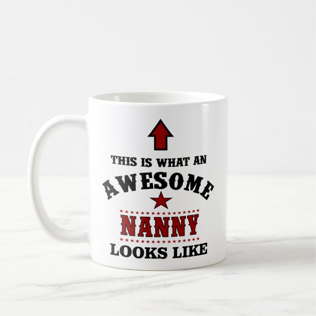 Taza De Café Regalo de nana personalizado (Izquierda)