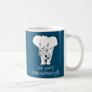 Taza De Café Regalo de Navidad de Elefante Blanco Divertido