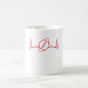Taza De Café Regalo de Navidad de Rugby Heartbeat Sports