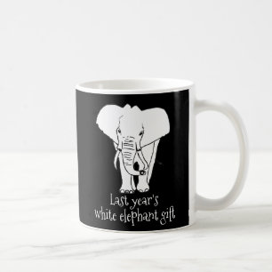 Taza De Café Regalo de Navidad Elefante Blanco Divertido