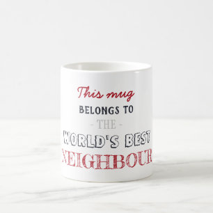 Taza De Café Regalo de Navidad Minimalista Mejor Vecino