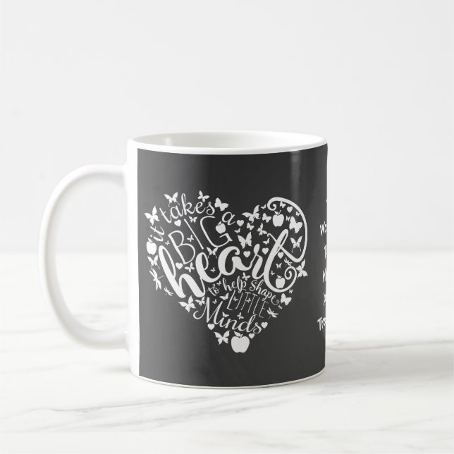 Taza De Café regalo de navidad para maestro de gran corazón (Izquierda)
