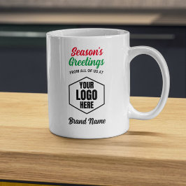 Taza De Café Regalo de Navidades con logo de la compañía de sal