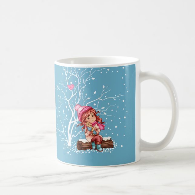Taza De Café Regalo de Navidades de diversión con nombre de niñ (Derecha)