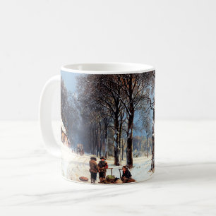 Taza De Café Regalo de Navidades de pintura de escenas vitícola
